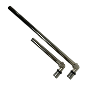 BASTION 16X15MM RADIATOR ELBOW C/W CHROME PIPE